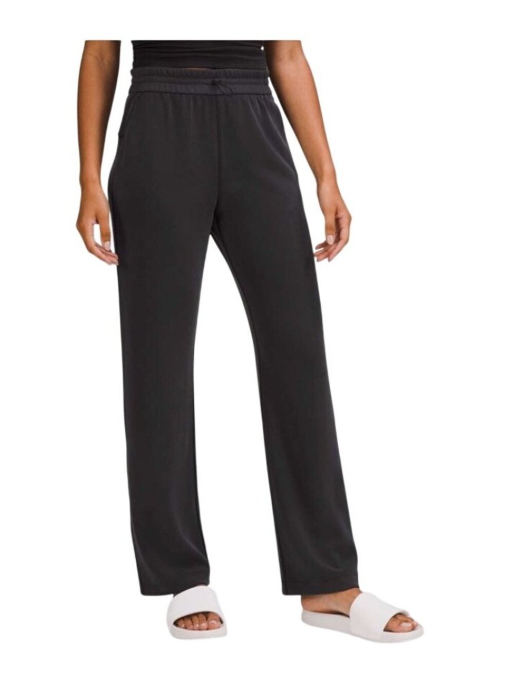 Lululemon Softstreme High Rise Straight Leg Pants 30” Women's Size 2 Charcoal